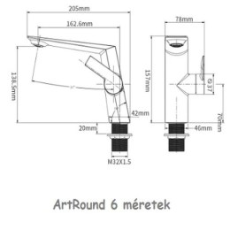 ArtRound 6 méretek